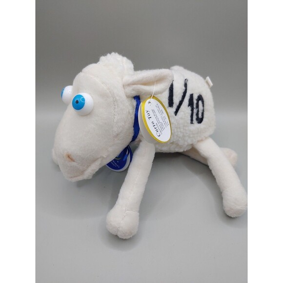 SERTA Mattress Counting Sheep BABY  #7/10 Blue Eyes Beanbag Plush Animal Curto - Picture 1 of 6